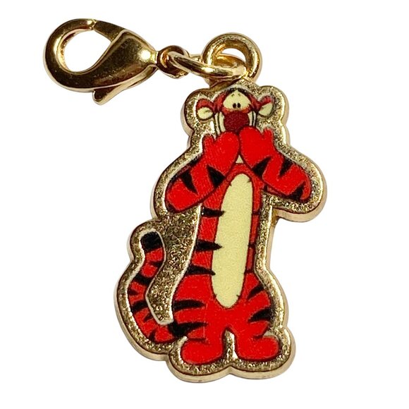 Disney Jewelry - Vintage Disney Tigger Clip On Charm Gold Tone Zipper Purse Bag Winnie the Pooh